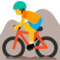 Person Mountain Biking emoji on Google